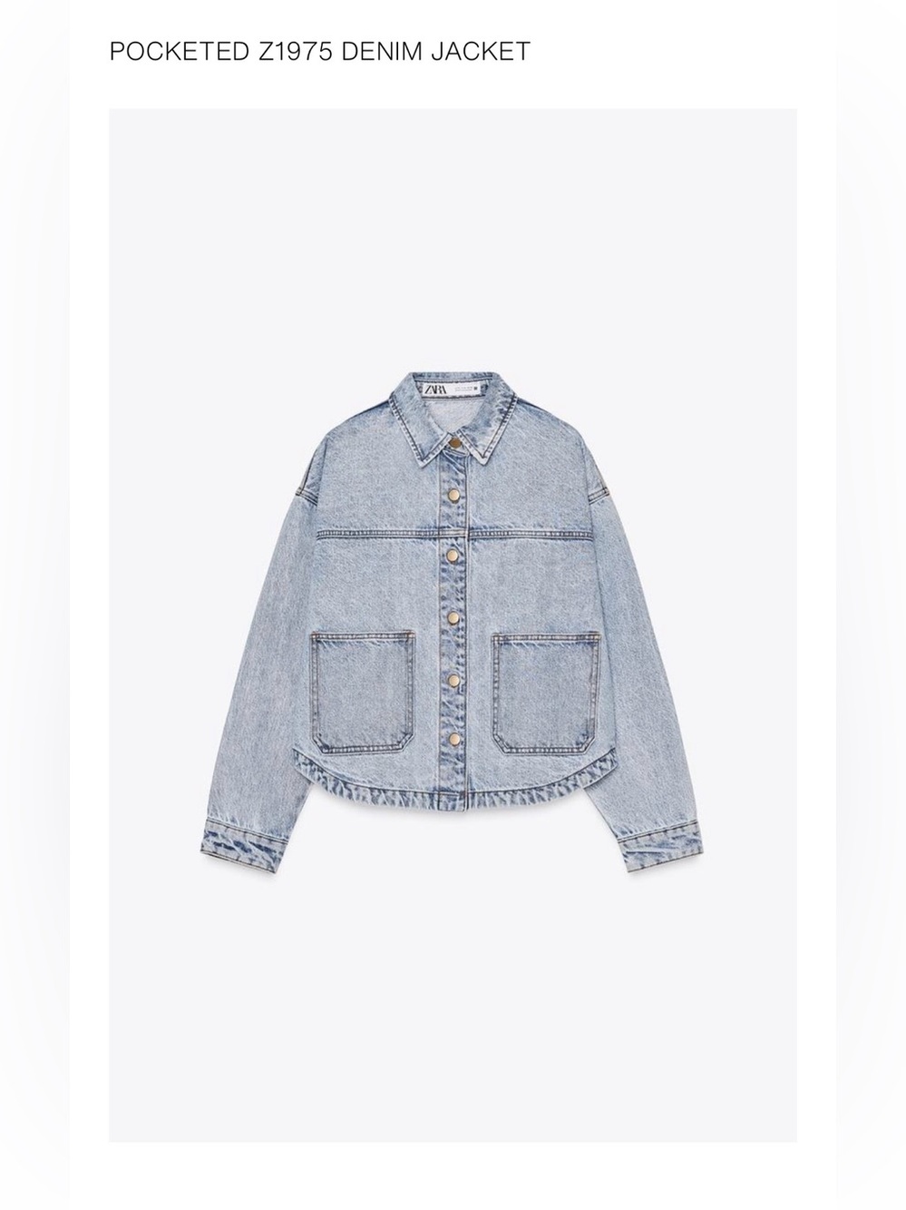 ZARA Pocketed Denim Jacket